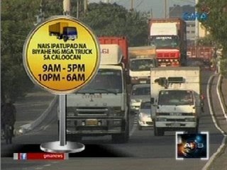 Saksi: Truck Ban mula 5pm-10pm, balak ipatupad sa Caloocan