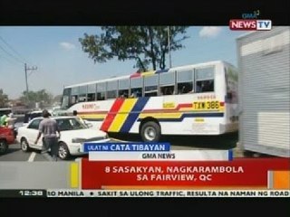 BT: 8 sasakyan, nagkarambola sa Fairview, Q.C