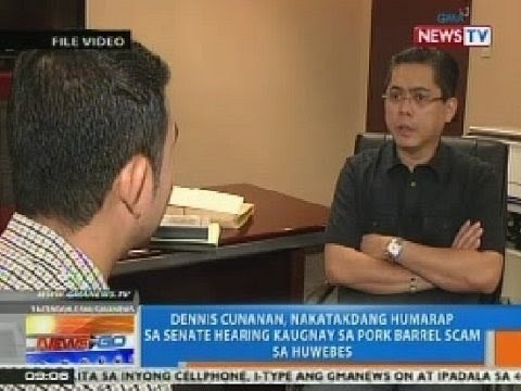 NTG: Cunanan, nakatakdang humarap sa Senate hearing kaugnay sa pork barrel scam sa Huwebes