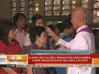 BT: Ilang katoliko, maagang nagsimba para magpapahid ng abo sa noo
