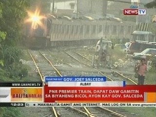 BT: PNR premier train, dapat daw gamitin sa biyaheng-Bicol ayon kay Gov. Salceda