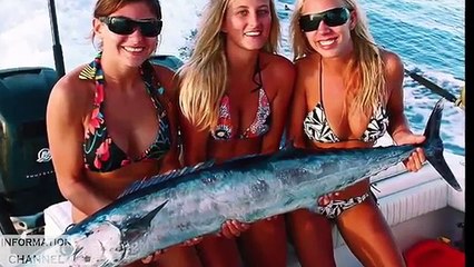 200 Pics Pretty woman fishing Fish    Beautiful girl on Yatch 2015 December