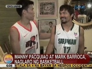 UB: Manny Pacquiao at Mark Barroca, naglaro ng basketball