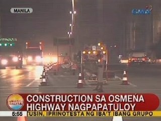 UB: Construction sa Osmeña Highway, nagpapatuloy