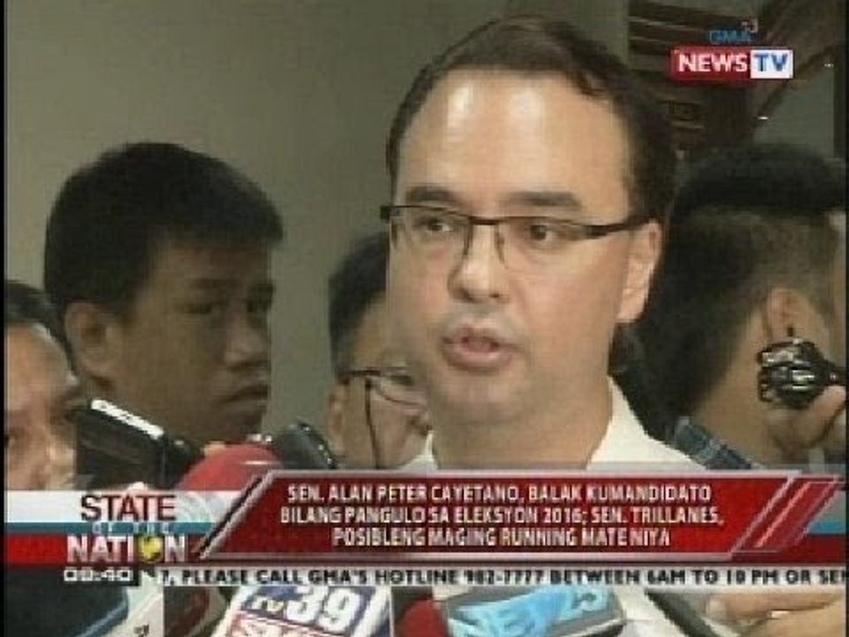 SONA: Senators Cayetano at Trillanes, posibleng tambalan sa Eleksyon 2016