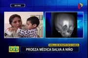 INSN: médicos salvan a niño con varilla incrustada en la cabeza