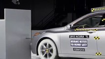 2012 Acura TL small overlap IIHS crash test
