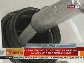 BT: P15-20 sentimo, posibleng taas-presyo sa gasolina ngayong linggo