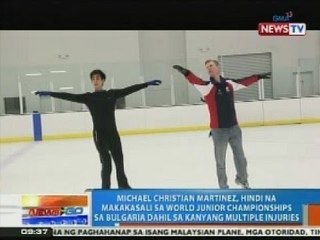 NTG: Martinez, hindi na makakasali sa World Junior Championships dahil sa kanyang injuries