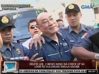 24 Oras: Delfin Lee, 2 beses na na-check up sa loob ng kulungan simula kagabi