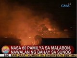 UB: Nasa 60 pamilya sa Malabon, nawalan ng bahay sa sunog