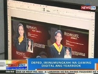 NTG: DepEd, iminumungkahi na gawing digital ang yearbook