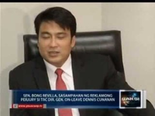 Saksi: Sen. Bong Revilla, sasampahan ng reklamong perjury si Dennis Cunanan