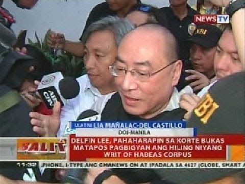 BT: Delfin Lee, pahaharapin sa korte bukas matapos pagbigyan ang hiling niyang writ of habeas corpus