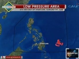 Saksi: Panibagong LPA sa silangan ng Surigao del Sur, binabantayan ng Pagasa
