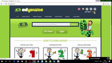 Earn money online with short links Free website