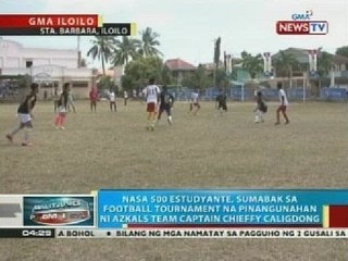 Azkals team captain Chieffy Caligdong, nakipag-football sa mga mag-aaral sa Sta. Barbara, Iloilo