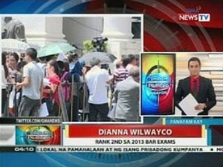 BP: Dianna Louise Wilwayco, nakakuha ng 85.45% grade sa 2013 bar exams