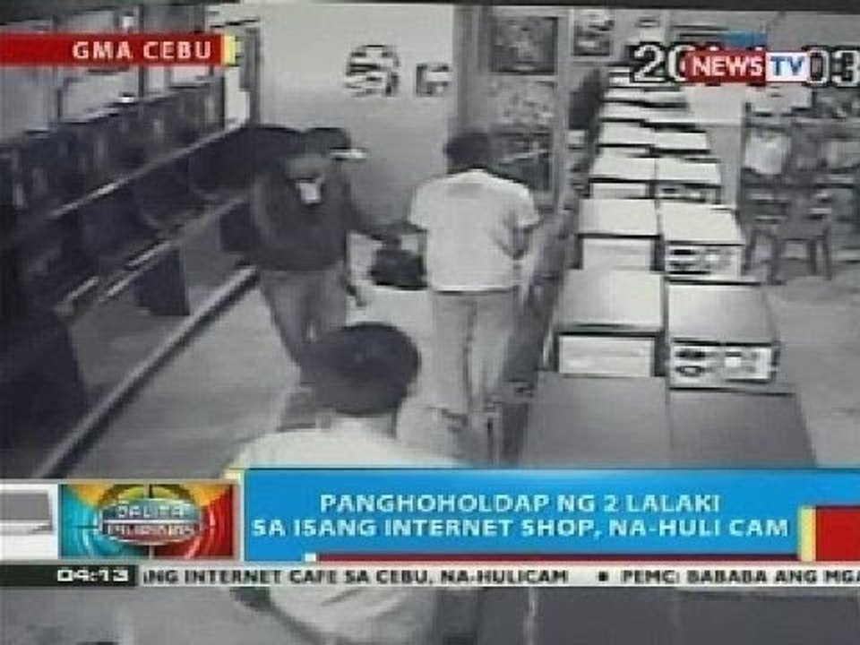 BP: Panghoholdap ng 2 lalaki sa isang internet shop sa Cebu, na-huli cam