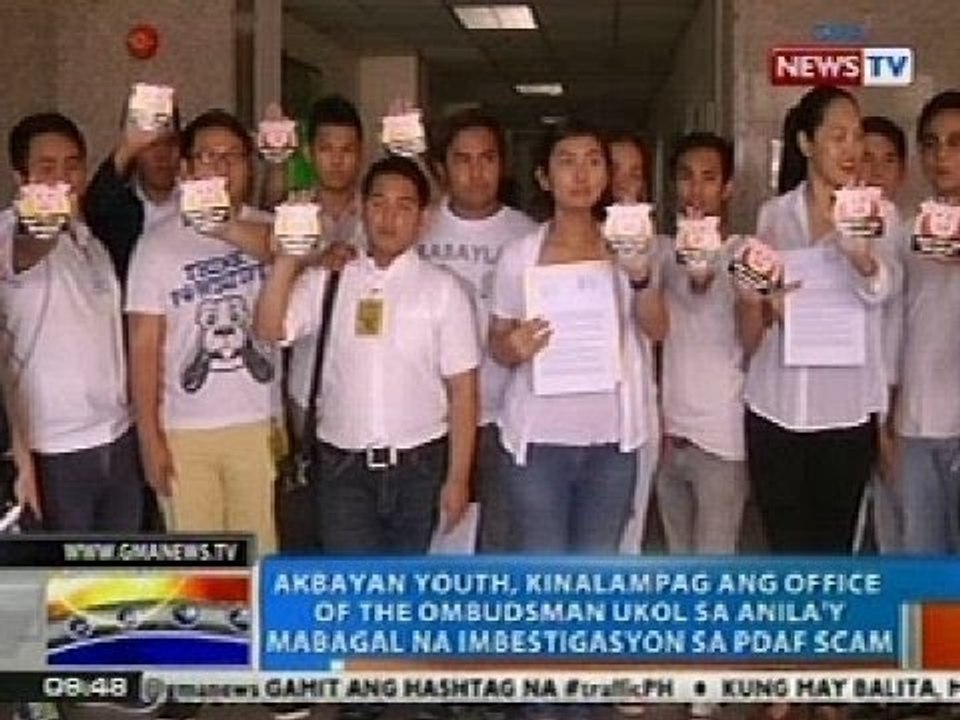 NTG: Akbayan Youth, kinalampag ang Ombudsman sa mabagal na imbestigasyon sa PDAF scam