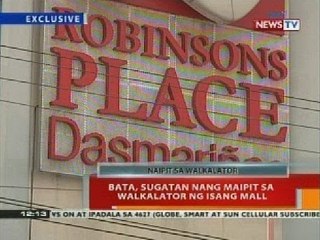 BT: Bata, sugatan nang maipit sa walkalator ng isang mall