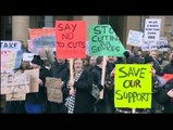 Birmingham: Protest outside the City Council over cuts to housing support services (Jan 2017)