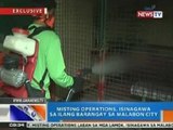 NTG: Misting operations, isinagawa sa ilang barangay sa Malabon City
