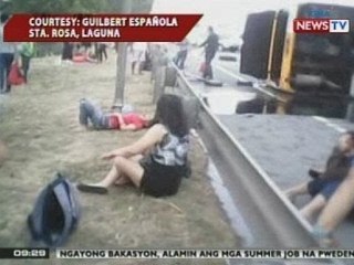 SONA: Aabot sa 30 pasahero, sugatan matapos tumaob ang sinasakyan nilang bus sa SLEX