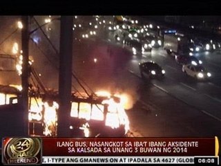 Ilang bus, nasangkot sa iba't ibang aksidente sa kalsada sa unang tatlong buwan ng 2014