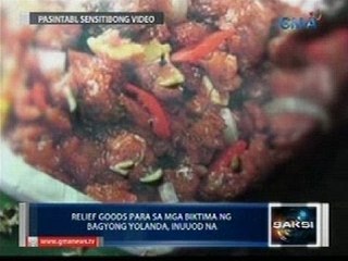 Relief goods para sa mga biktima ng bagyong Yolanda, inuuod na