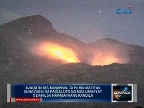Sunog sa Mt. Banahaw, 'di pa rin tiyak kung dahil sa pagluluto o sa napabayaang kandila
