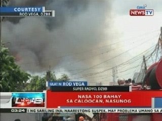 NTVL: Nasa 100 bahay sa Caloocan, nasunog