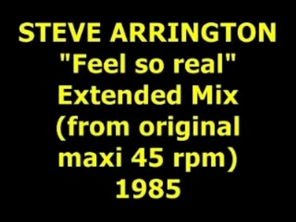 STEVE ARRINGTON  "Feel so real"  Maxi 45 rpm
