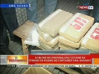 BT: 24 bloke ng hinihinalang Cocaine na itinago sa kisame ng container van, nasabat