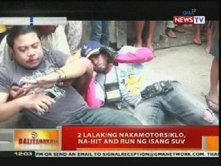 BT: 2 lalaking nakamotorsiklo, na-hit and run ng isang SUV
