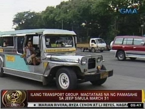 24 Oras: Ilang transport groups, magtataas na ng pamasahe sa jeep simula March 31