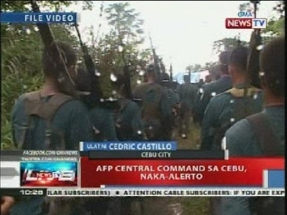 AFP central command sa Cebu, naka-alerto