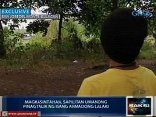 Saksi: Magkasintahan at kaibigan sa Bulacan, sapilitan umanong pinagtalik ng isang armadong lalaki