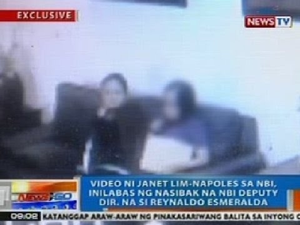 NTG: Video ni Napoles sa NBI, inilabas ng nasibak na NBI deputy director na si Esmeralda