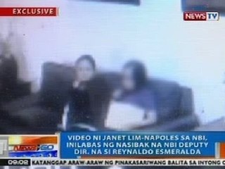 NTG: Video ni Napoles sa NBI, inilabas ng nasibak na NBI deputy director na si Esmeralda