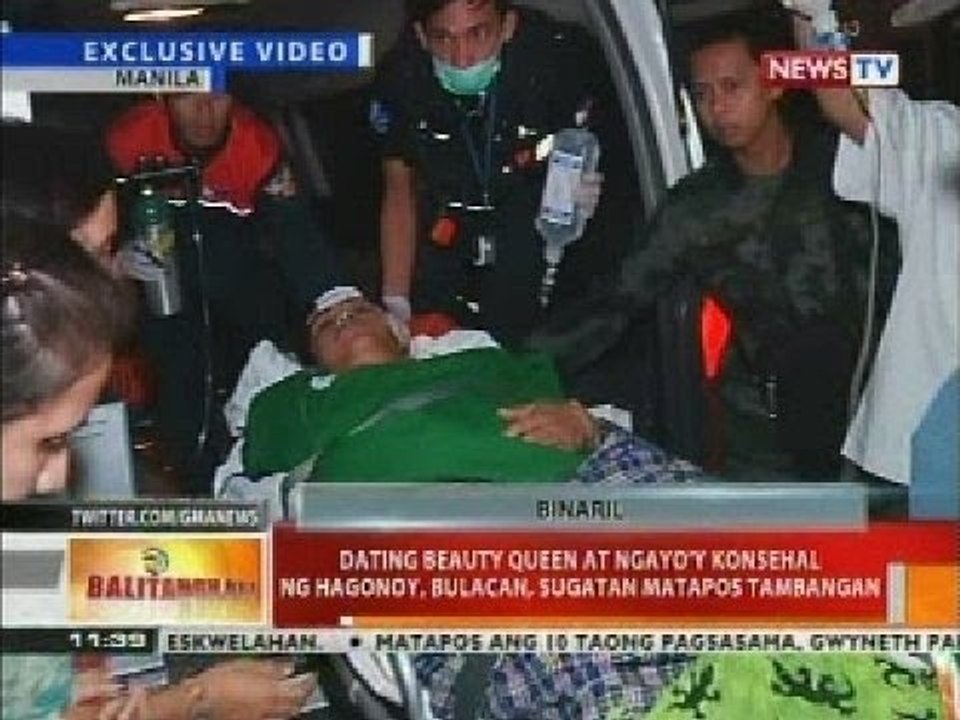 Dating beauty queen at ngayo'y konsehal ng Hagonoy, Bulacan, sugatan matapos tambangan