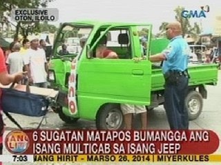 Video herunterladen: UB: 6 katao, sugatan nang bumangga ang isang multicab sa isang jeep sa Iloilo