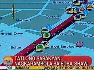 UB: 3 sasakyan, nagkarambola sa EDSA-Shaw tunnel sa Mandaluyong