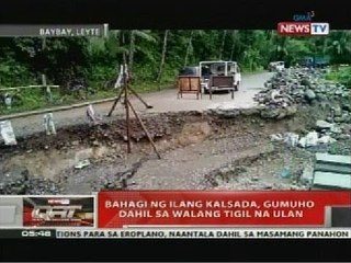QRT: Bahagi ng ilang kalsada, gumuho dahil sa walang tigil na ulan