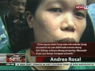 QRT: Grupong Karapatan, nanawagang palayain si Andrea Rosal na lider umano ng NPA