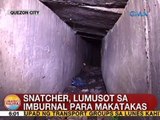 UB: Snatcher, lumusot sa imburnal sa QC para makatakas