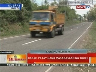 Babae, patay nang masagasaan ng truck