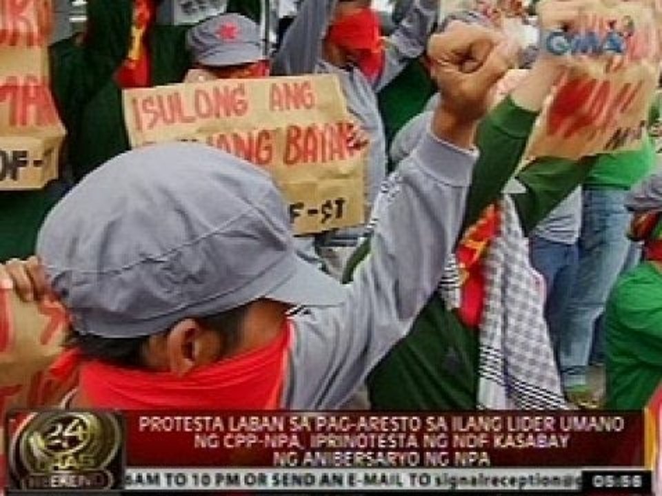 Protesta vs. pag-aresto sa ilang lider umano ng CPP-NPA, isinabay ng NDF sa anibersaryo ng NPA