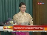 BT: Marian Rivera, hinirang na ambassadress of women and children with disabilities