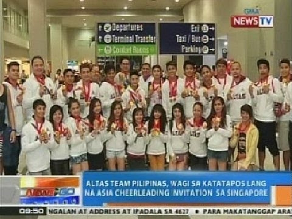 NTG: Altas Team Pilipinas, wagi sa Asia Cheerleading Invitation sa Singapore